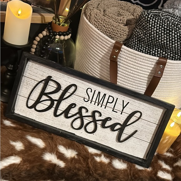 Hobby Lobby Other - 🖤Simply Blessed Wall Sign🖤